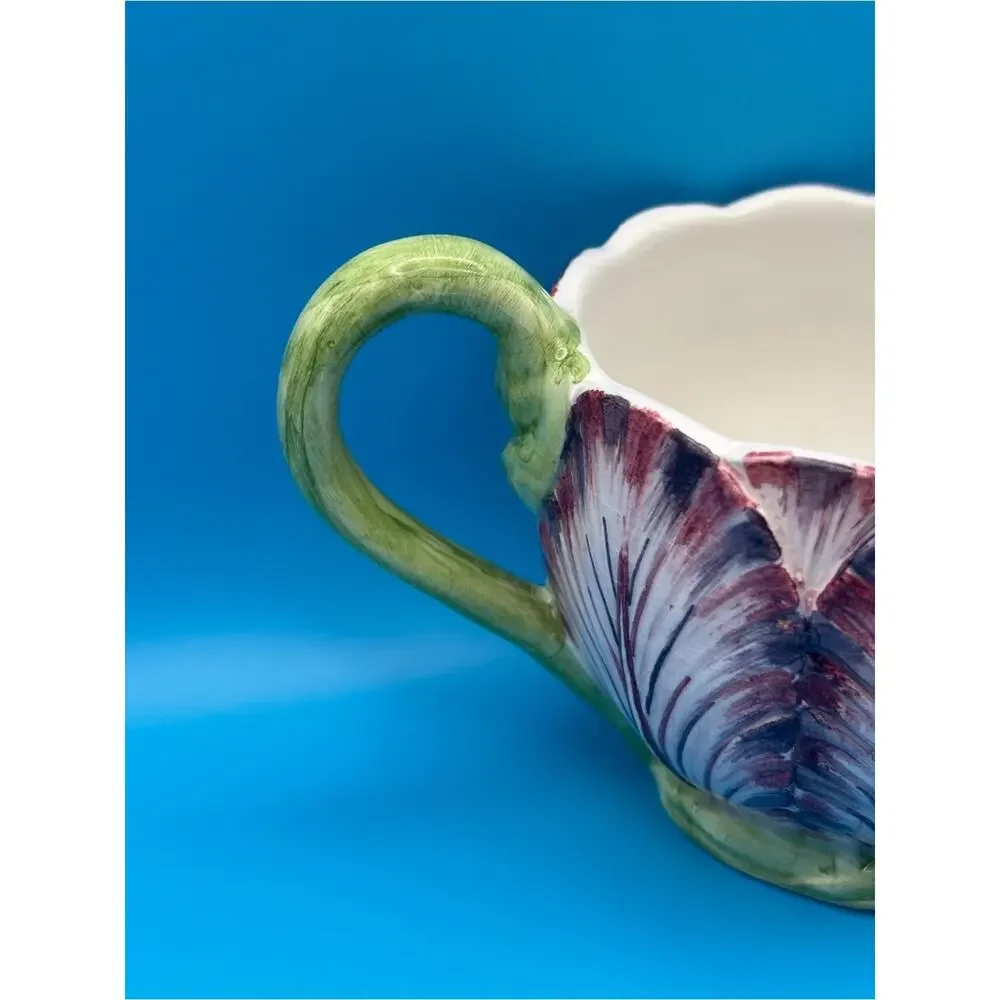 Vintage Mottahedeh Musee Des Arts Decoratifs Paris Flower Majolica Cup